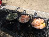 後輩家族達との BBQ