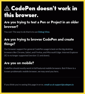 CodePen は InternetExplorer 非対応