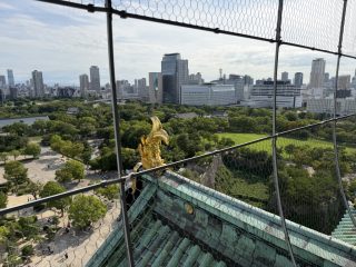 大阪城天守閣へ…